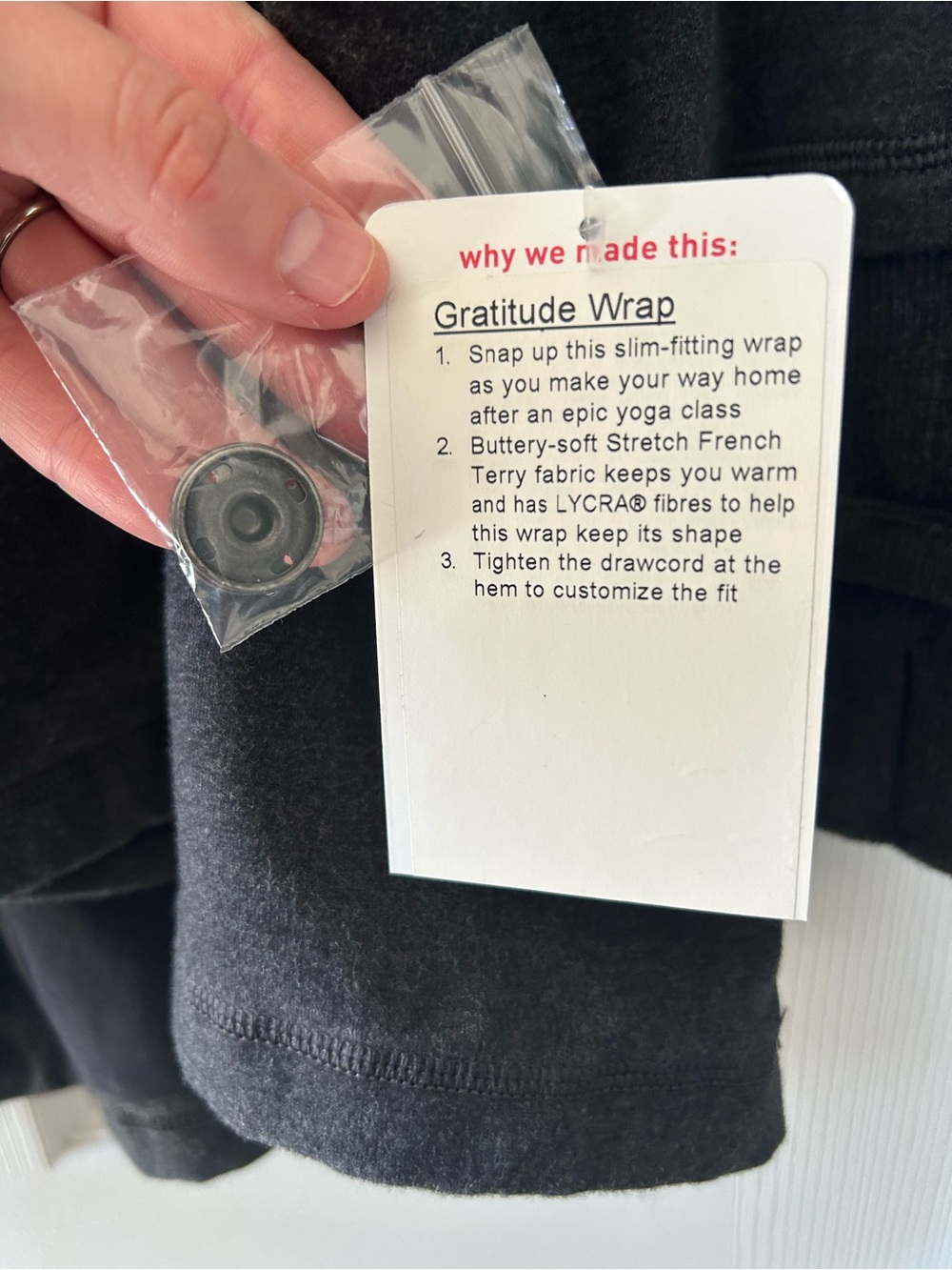 lululemon athletica Gratitude Wrap - Charcoal Grey NWT - Picture 11 of 11